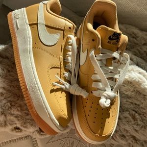 Custom Nike Air Force 1 Low in gorgeous honey and white. Never worn!